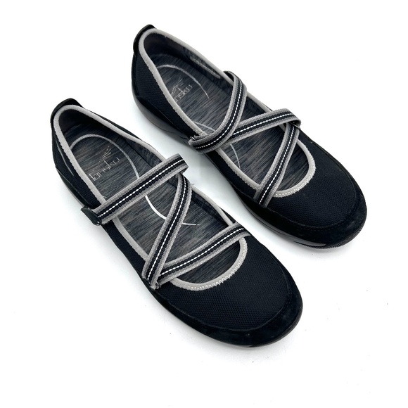 Dansko Hazel Black Mary Jane Suede Mesh Comfort Shoes Size 39 - Picture 12 of 13